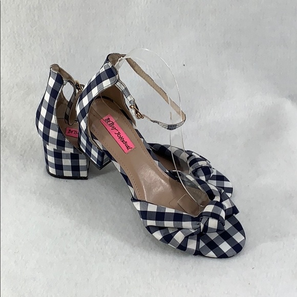 Betsey Johnson Shoes - NWOT Betsy Johnson gingham  Ivee heel